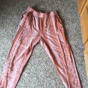 Dressy pants white and orangish brown color